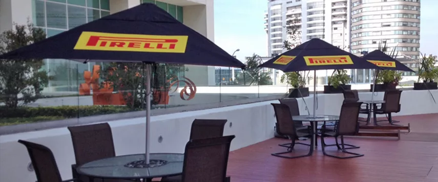 Outdoor custom market umbrella Pirelli